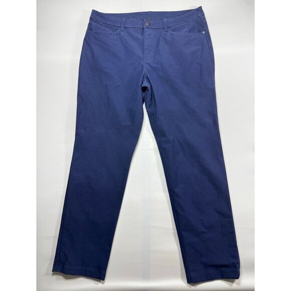 Lululemon Men's Navy Blue Flat Front Straight Leg Pants - Size 36 (37x30.5) - Picture 1 of 4